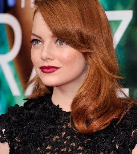 #NationalDrinkWineDay is today! Wine Colored Lip Colors For Every Type of Redhead Emma Stone Hair, Holiday Party Hair, Best Lipstick Color, Redhead Makeup, Wear Red Lipstick, Dark Red Hair, Copper Hair Color, Alicia Vikander, Beautiful Red Hair