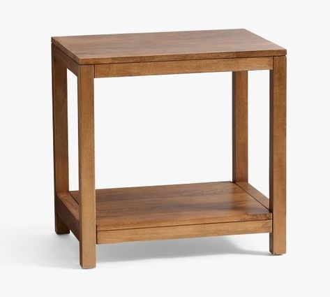 End Tables, Side Tables & Accent Tables | Pottery Barn Rectangular Side Table, Mid Century Modern Bathroom, Retro Diner, 1st Apartment, Accent Tables, Solid Mango Wood, Pottery Barn Teen, Wood Metal, Pottery Barn Kids