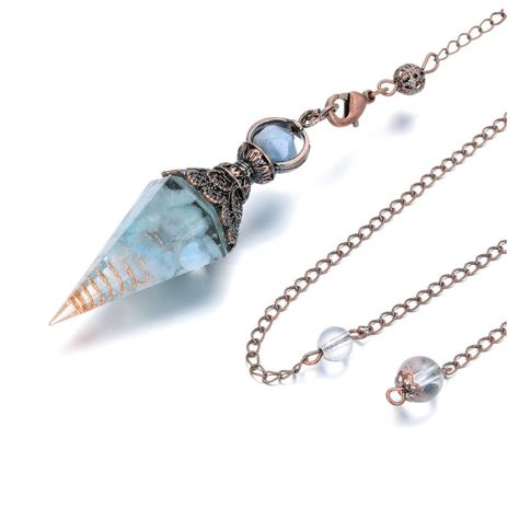 PRICES MAY VARY. ♥ Crystal Pendulum - Aquamarine Crystal Pendulum Dowsing Divination Dowser, Natural Blue Aquamarine tumbled stones resin Crystal Gemstone Hexagonal 6 faceted Pointed reiki chakra energy charged scrying healing Crystal Point Pendant Pendulum Chain for Women Men ♥ PENDULUM:A Pendulum could be used for divination, dowsing, mediation, Reiki charging. A crystal pendant also good for wearers wanting to balance, cleanse their Chakra and to facilitate wise decision making. ♥Pendulum cry Crystal Jewellery Stone Necklace, Crystal Jewelry For Protection, Blue Spiritual Jewelry, Luxury Crystal Necklaces With Gemstones For Jewelry Making, Creative Crystal Jewelry, Crystal Necklaces And Meanings, Crafts With Crystals Necklaces, Primogems Necklace, Celestite Crystal Jewelry