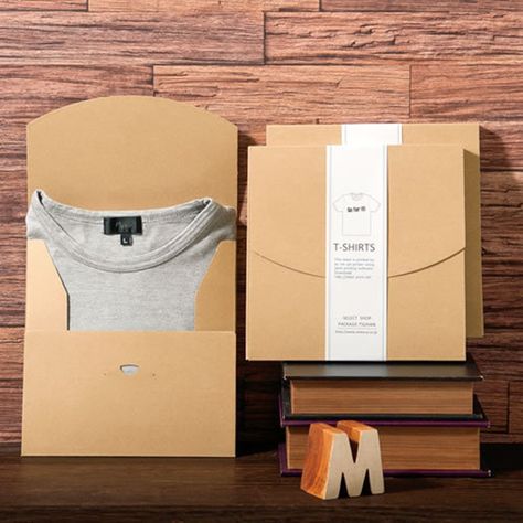 10Pcs Blank Kraft Paper Envelope Packaging Box For T-shirt Box Clothing Express Box Gift Packing Desain Merek, Mode Logo, Karton Design, Ecommerce Packaging, Desain Pantry, Tshirt Packaging, Shirt Packaging, Fashion Poster Design, Packaging Ideas Business