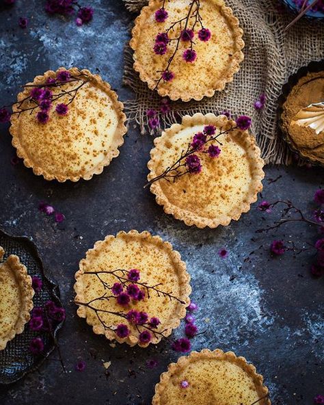 Custard Tarts on the feedfeed Custard Tart Recipe, Pastry Photography, Custard Tarts Recipe, Custard Tarts, Gluten Free Pastry, Mini Pastries, Gluten Free Recipe, Pies Maker, Custard Tart