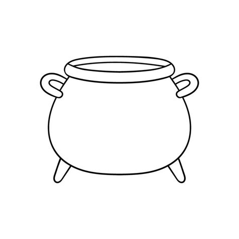 Cauldron icon. Boiler illustration sign. Pot symbol. Caldron logo. Cute Cauldron Drawing, Cauldron Coloring Page, Cauldron Template Printable, Cauldron Doodle, Cauldron Printable, Cauldron Drawing, Whiteboard Calendar, The Cauldron, October Crafts