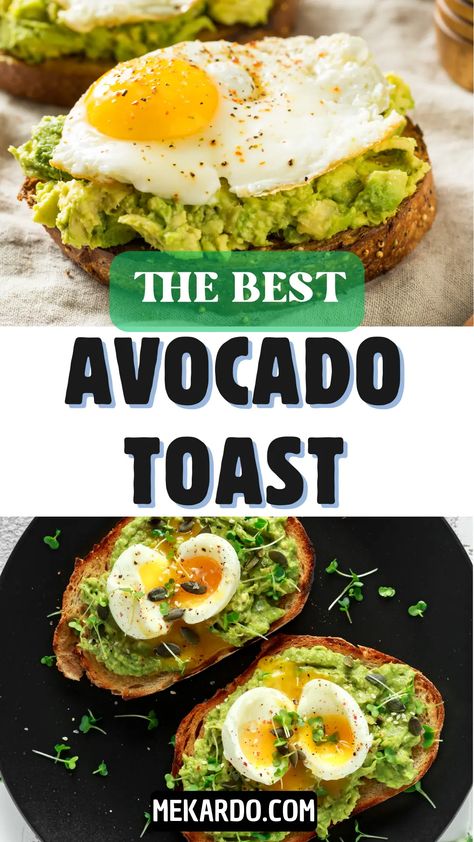 Avocado Toast Recipe – Mekardo How To Make Avocado Toast, Avacodo Toast Recipes Breakfast, Avocado Toast With Poached Egg, Toast And Eggs, Best Avocado Toast Recipe, Avocado Toast With Egg, Avocado Breakfast Sandwich, Tips For Meal Prepping, Toast Recipe Breakfast