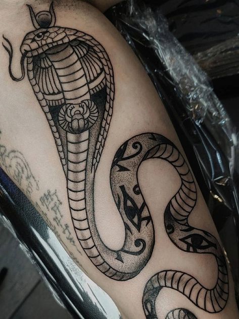 Egyptian Cobra Tattoo, Egyptian Snake Tattoo, King Cobra Tattoo, Egyptian Tattoos, Snake Tattoo Meaning, Traditional Snake Tattoo, Japanese Snake Tattoo, Small Wave Tattoo, Cobra Tattoo