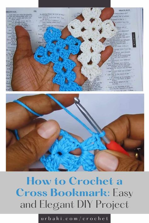 Looking for a meaningful and practical crochet project? Learn how to crochet a cross bookmark with this easy-to-follow tutorial by Hopeful Turns.rnrnThis project is perfect for both beginners and experienced crocheters, combining simplicity with elegance. Follow along with us as we explore the steps to create this beautiful crochet bookmark.rnrnThe Crochet Cross BookmarkrnrnA crochet cross bookmark is not only a lovely handmade gift but also a wonderful way to mark your place in your favorite book... Crochet A Cross, Crochet Cross Bookmark, Practical Crochet, Crochet Bookmarks Free Patterns, Easy Crochet Bookmarks, Bookmark Easy, Cross Bookmark, Small Crochet Gifts, Crochet Ornament Patterns