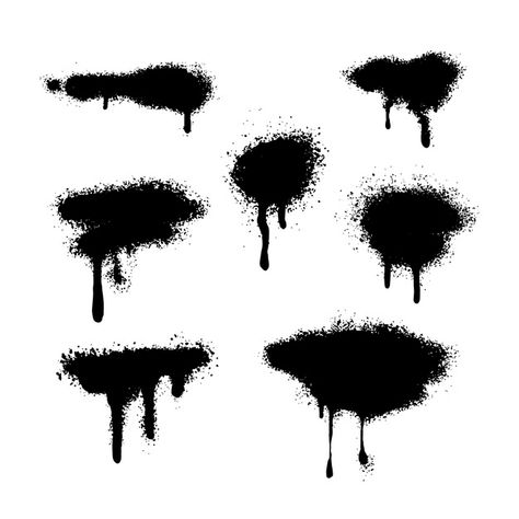 Spray Paint Splatter, Spray Background, Line Graphic Design, Brush Strokes Pattern, Photoshop Brush Set, Cyberpunk Design, Paint Vector, Vector Brush, Illustrator Brushes