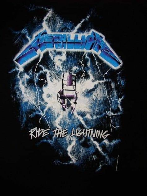 Metallica Ride The Lightning, Metallica Albums, Metallica Cover, Metallica Art, Rock Poster Art, Rock N Roll Art, Heavy Metal Art, Ride The Lightning, Heavy Metal Rock