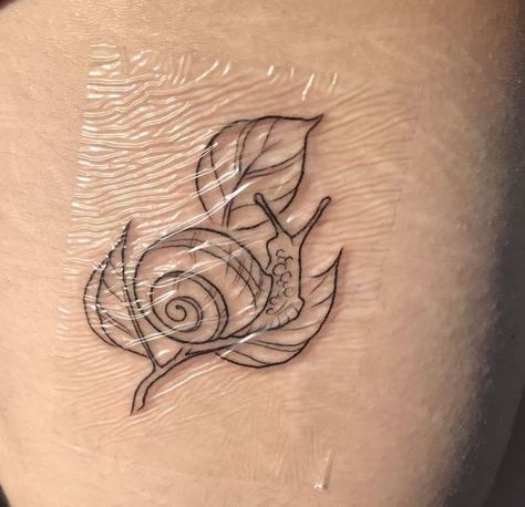 Cute Snail Tattoo. Frog And Snail Tattoo, Slug Tattoo Small, Snail On Mushroom Tattoo, Sea Snail Tattoo, Mushroom Snail Tattoo, Tiny Snail Tattoo, Snail Tattoo Ideas, Small Snail Tattoo, Snail Tattoo Simple