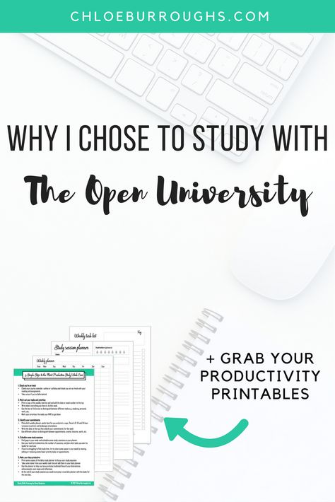 Why I Chose to Study With The Open University - ChloeBurroughs.com Nursing School Scholarships, Importance Of Time Management, Open University, Going To University, University Studying, Online Degree, Online University, Online Student, An Education