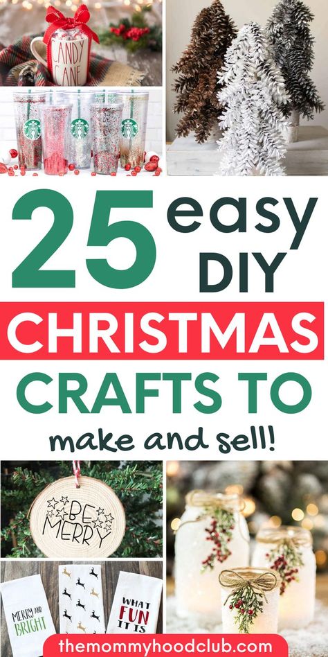 handmade gifts or crafts for Christmas Christmas Ornaments To Sell Craft Fairs, Easy Crafts To Sell Diy, Craft Fair Ideas To Sell Handmade, Xmas Crafts To Sell, Easy Diy Christmas Crafts, Craft Fair Ideas To Sell, Christmas Crafts To Make And Sell, Christmas Tree Scent, Easy Crafts To Sell