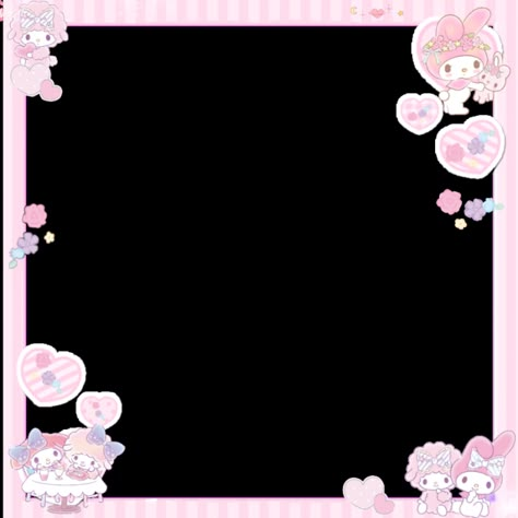 Photo Border, Kawaii Background, Font Packs, Cute Frames, Photo Collage Template, Black Clover Anime, Cat Icon, Collage Template, Photo Decor