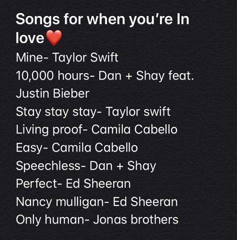 Songs When Your In Love, Songs For When Your In Love, Love Songs For Her, Ig Songs, Falling In Love Songs, Summer Songs Playlist, Throwback Songs, When Youre In Love, Playlist Names