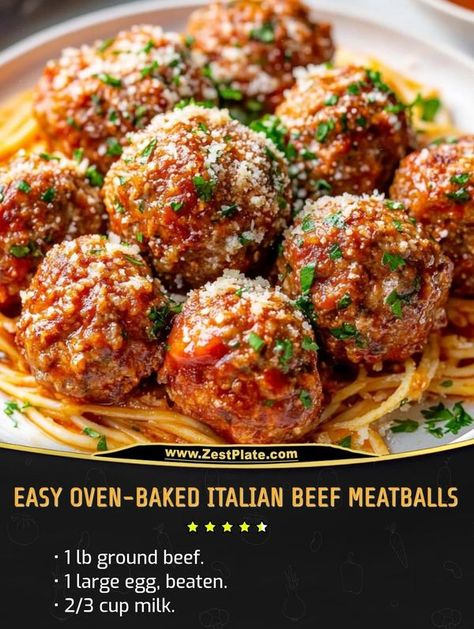 Bake Meatballs In Oven, Easy Italian Meatballs, Baked Italian Meatballs, Oven Baked Meatballs, Minced Beef Recipes, Italian Beef, Mince Recipes, Beef Meatballs, Italian Meatballs