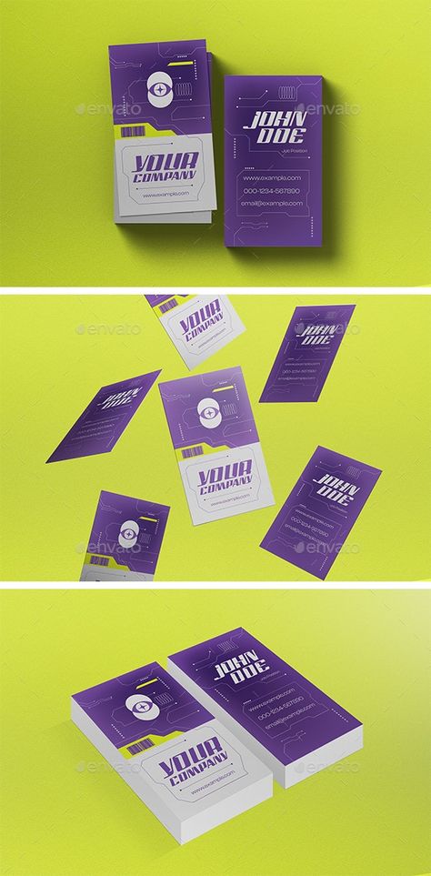 Purple Cyberpunk Business Business Card - Business Cards Print Templates Futuristic Business Card, Cyberpunk Business Card, Purple Cyberpunk, Namecard Design, Business Card Stand, Name Card Design, Create A Business, Card Stand, Business Information