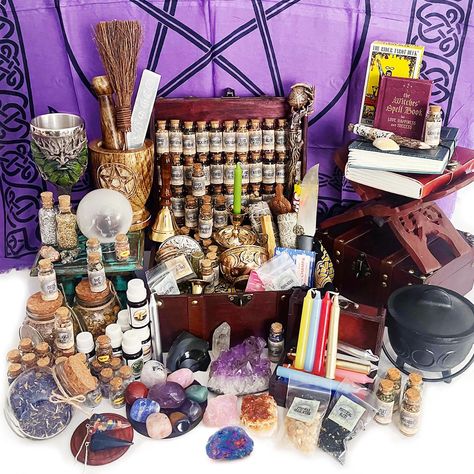 Witchcraft Kit with many Witch Supplies, I will load your kit with Wiccan Supplies for your Witchcraft practice. Inside you will find herbs, crystals, candles and many other witchy goodies that will be chosen just for you intuitively. A great witches box, and witchcraft starter kit for beginner witch, baby witches. Please, pictures are a representation of what you might receive on one of my witchcraft kits, the contents vary as all kits contents are chosen intuitively.  My witchcraft kit comes i Witchcraft Herbs, Beginner Witch, Witch Supplies, Witch Herbs, Witch Wand, Traditional Witchcraft, Green Witchcraft, White Sage Smudge, Wiccan Witch