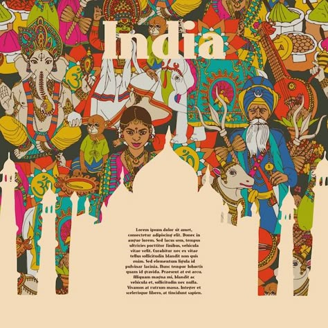 Incredible India Posters, India Poster, India Painting, Indian Illustration, India Culture, Temple Architecture, India Food, Collage Artwork, Collage Poster