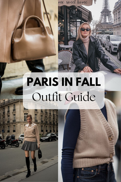 Chic French girl aesthetic outfit perfect for Paris in the fall, featuring layered autumn outfits with classic Parisian elegance. Discover Paris autumn fashion with stylish preppy fall outfits ideal for exploring Paris, France. From tailored coats to cozy sweaters, these fall travel wardrobe ideas capture the essence of European fall fashion, making it easy to plan your perfect fall travel outfits. Paris At Christmas Outfits, Fall Outfits In Charleston, Paris Outfits Fall 2024, Outfits For Fall In Europe, Fall Outfits In Paris, Outfits For Traveling In Europe Fall, French Fall Fashion 2024, Fall French Outfits, France Fall Outfits