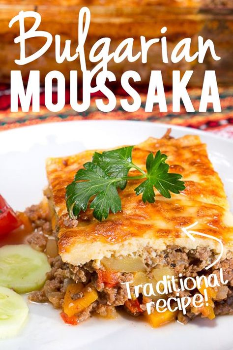 This traditional Bulgarian Moussaka recipe is a real crowd pleaser made with ground beef, potatoes and lots of vegetables. The ultimate one pan comfort food this recipe for Bulgarian Moussaka only needs a simple side salad to make a delicious and hearty meal. #bulgarianfood #moussaka #onepan #comfortfood Bulgarian Moussaka Recipe, Kid Dinner, Bulgaria Food, Recipes Steak, Moussaka Recipe, Friends Recipes, Pumpkin Recipes Healthy, Bulgarian Recipes, Photo Food