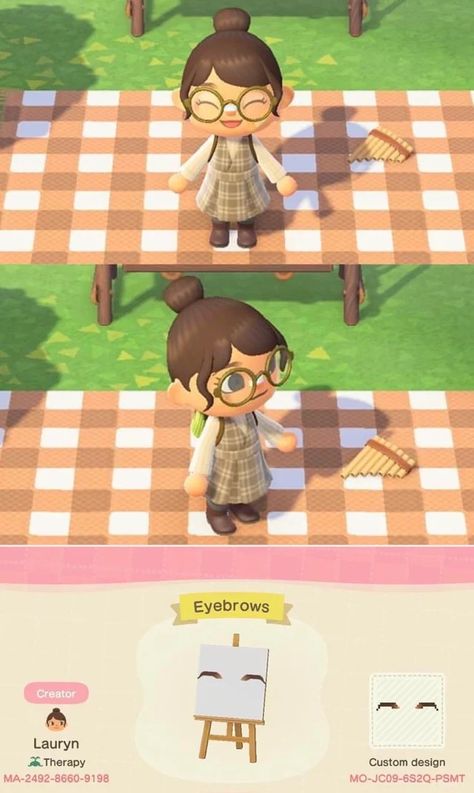 Animal Crossing Eyebrows, Animal Crossing Clothing Codes, Animal Crossing Clothes Codes, Animal Crossing Design Codes Clothes, Acnh Templates, Backyard Animals, Animal Crossing 3ds, Cat Island, Animals Crossing