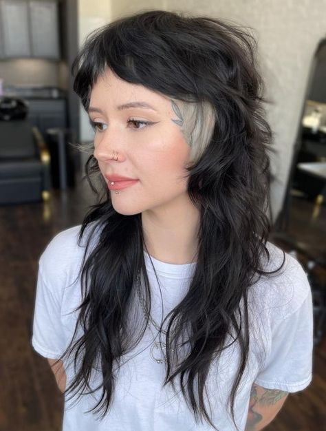 Curtain Bangs For Long Hair, Modern Long Shag Haircut, Short Curtain Bangs, Bangs For Long Hair, Baby Bangs Long Hair, Shag Haircut Ideas, Layered Thick Hair, Long Shag Hairstyles, Rocker Hair