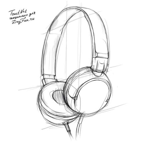 Object Drawing Aesthetic, Beginner Practice Drawing, Headphone Reference Drawing, Sketch Reference Object, Drawing Sketches Objects, Object Sketch Ideas, 3d Object Drawing Sketch, 3d Illustration Drawing, Random Object Sketches