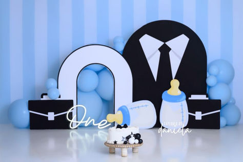 Boss Baby 1st Birthday Boy, Tuxedo Backdrop, Boss Baby Birthday Party Boy, Baby Boy First Birthday Ideas, Boss Baby Theme, First Birthday Decorations Boy, Birthday Cale, Newborn Necessities