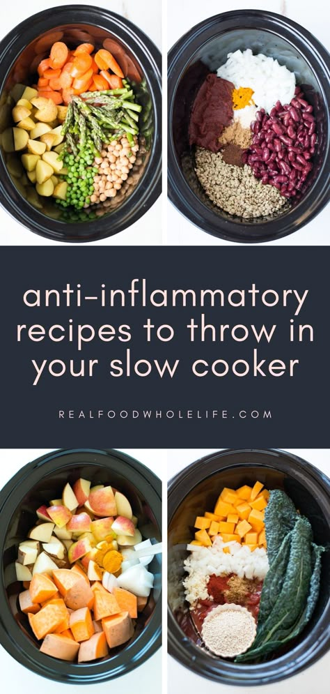 Inflammation Diet Recipes, Vegan Crockpot, Anti Inflammation Recipes, Inflammation Diet, Vegetarian Crockpot, Anti Inflammation, Slow Cook, Perfect Dinner, Spring Vegetables