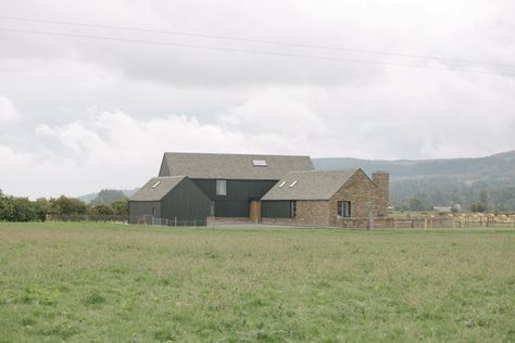 Baillie Baillie Architects: Kepdarroch Farmhouse is a new-build home on a working farm, designed for a young family. Set in an open agricultural landscape, the house is arranged loosely around an informal courtyard, making reference to familiar clusters of farm buildings, steadings and cottages. #architecture #house #fashion #decor #diy #homedecor #amazingarchitecture #interiordesign #contemporaryhome #modern #residence #designer House Designs Ireland, Rural Architecture, Working Farm, Agricultural Buildings, Rural House, Farm Buildings, Barn Style House, Young Family, Fashion Decor