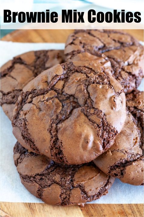 Brownie Mix Recipes, Cake Mix Brownies, Lemon Cake Mix Cookies, Cake Mix Cookie Bars, Brownie Mix Cookies, Cookie Brownie Recipe, Cake Mix Cookie Recipes, Dessert Simple, Mary Berry