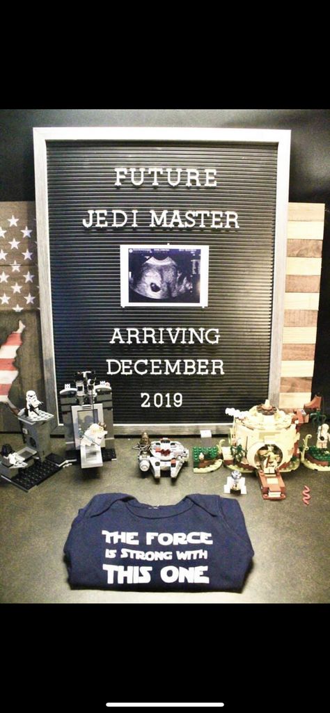 Star Wars Birth Announcement, Star Wars Gender Reveal Cake, Star Wars Themed Gender Reveal, Star Wars Gender Reveal Decorations, Starwars Baby Shower Ideas, Star Wars Themed Baby Shower Ideas, Jedi Gender Reveal, Starwars Baby Shower Ideas Boys, Grogu Baby Shower Theme