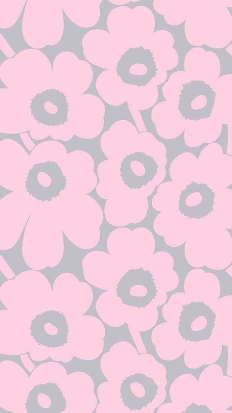 Marimekko wallpaper, Pink flowers wallpaper, Art wallpaper Marimekko Wallpaper, Marimekko Pattern, Fabric Dyeing Techniques, Powerpuff Girls Wallpaper, Pink Flowers Wallpaper, Pattern Design Inspiration, Animal Print Wallpaper, Plant Wallpaper, Wallpaper Pink