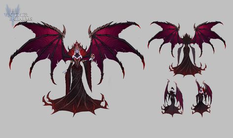 Vampire Wings, Mythical Monsters, Fantasy Demon, Wings Art, Vampire Art, Concept Art Character, Game Concept Art, Mystical Art, Vector Artwork