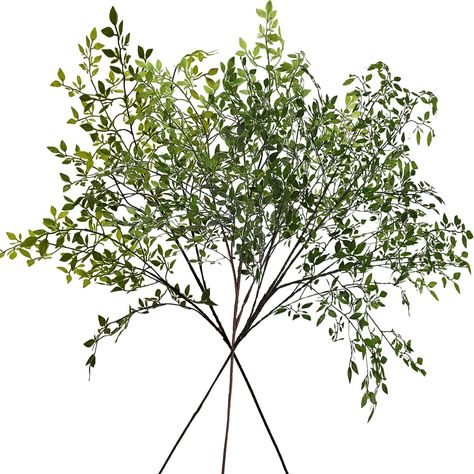 PRICES MAY VARY. 【Package includes】3PCS flexible artificial greenery stems. They are perfect fillers for vases to decorate any places in your house or office. realistic texture of faux branches and leaves. The faux plant stems is soft, not easy to break, and easy to shape 【Size and Material 】Each faux branch is 43.3 inch (110cm) long. The length of the leaf part is 50cm/20 inches. Faux greenery stems are made of high-quality PE plastic, and artificial plant are made of PE plastic and iron wire. White Vase Decor, Sideboard Styling, Faux Plants Decor, Spring Greenery, Faux Stems, Vase With Branches, Faux Branches, Artificial Plants Decor, Artificial Branches