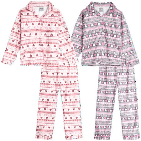 Sweet & Sassy Girls' Flannel Fleece Pajamas - 4 Piece Long Sleeve Button Down Shirt and Pants Sleepwear Pants Set is the perfect choice for your little one. These PJs are stylish, comfortable, and cozy enough to keep your little girl warm while she dreams. Shell love wearing them for sleepovers or as loungewear while relaxing at home. All children, tweens, and teens will love them! Size: 10/12.  Color: Multicolor.  Gender: female.  Age Group: kids. Bedtime Outfit, Boys Flannel, Girls Flannel, Girls Pjs, Sassy Girl, Fleece Pajamas, Fleece Sweatpants, Matching Pajamas, Sleepwear Sets