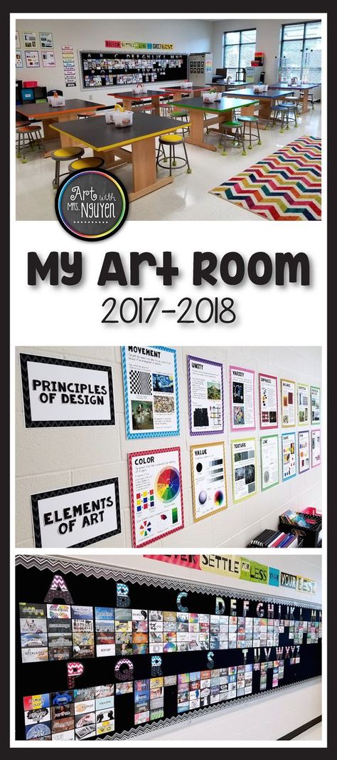 Art Classroom Organization, Rangement Art, Elementary Art Classroom, Art Bulletin Boards, Art Room Posters, Art Classroom Management, Classe D'art, Elementary Art Rooms, Art Classroom Decor