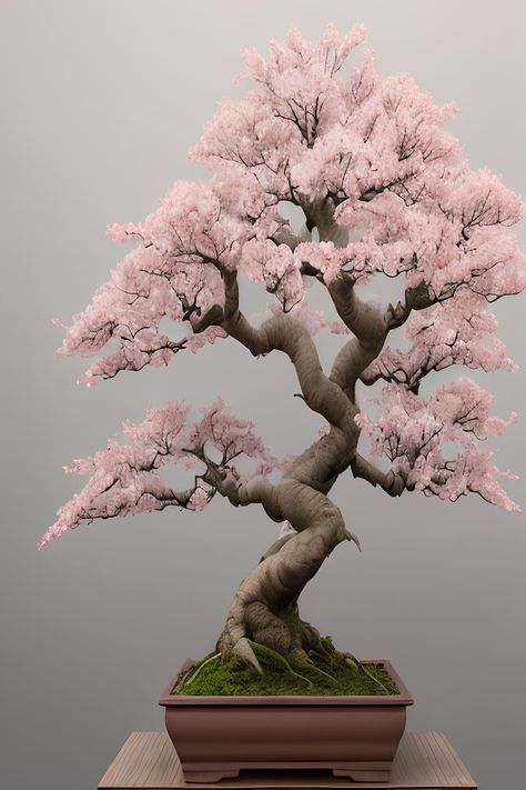 Captivate your senses with the delicate petals of a Sakura tree in full bloom. This art print showcases the stunning beauty of the cherry blossoms in their prime. It's a perfect addition to any nature-inspired home decor collection. Sakura Tree Decoration, Sakura Tree Art, Sakura Bonsai, Cherry Bonsai, Iron Farm, Tree Types, Bonsai Nursery, Alice Anime, Terrarium Ideas