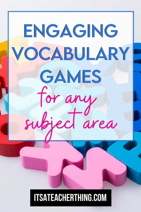 Vocabulary games are a perfect tool to use for vocabulary practice and review. The games mentioned in this blog post make great whole class work, learning center activities, partner work, etc. Vocab Games Elementary, Vocabulary Review Games, Vocabulary Games Elementary, Vocabulary Words Activities, Vocabulary Games For Kids, Vocabulary Centers, Latin Root Words, Math Vocabulary, Ela Activities