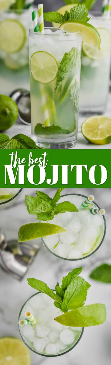 This Mojito Recipe is simple, easy to make, and totally delicious. You will find yourself coming back to this recipe over and over again! #mojito Traditional Mojito Recipe, Easy Mojito, Best Mojito Recipe, Easy Mojito Recipe, Mojito Ingredients, Mojito Drink, Mojito Recipe, Cocktails Bar, Margarita Recipes