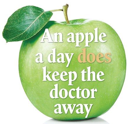 Fork And Knife, Cool Slogans, An Apple A Day, Good Source Of Fiber, Apple A Day, Apple A, Vintage Apple, Food Info, Healthy Diet Recipes