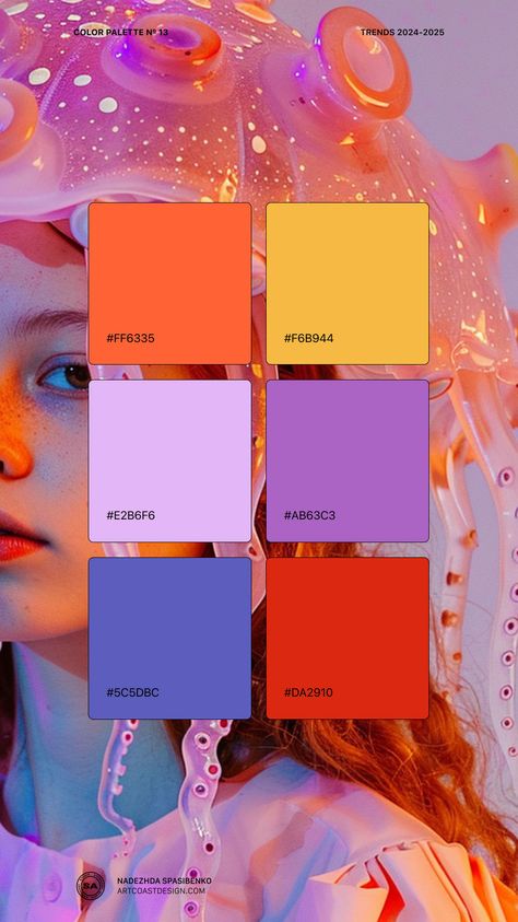 Color Palette 2024-2025 Sassy Color Palette, Passion Color Palette, Color Palette Girly, Funky Colour Palette, Indie Color Palette, Squiggle Painting, Girly Color Palette, Muted Rainbow Color Palette, Dream Color Palette