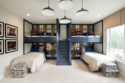 Toll Brothers Preserve at Canton, MA Terrace Lounge, Shared Boys Rooms, Brothers Room, Boys Shared Bedroom, Luxury Closets, Closets Design, Bunk Rooms, Toddler Bedroom, Boy Bedroom Design