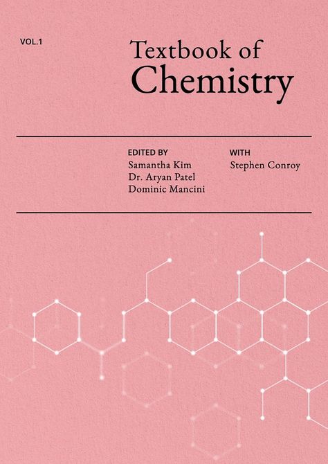 Textbook cover template | premium image by rawpixel.com / audi Chemistry Book Cover Design, Chemistry Graphic Design, Pink Chemistry, Background Book Cover, Textbook Cover, About Chemistry, Background Book, Graphic Background, Background Pink