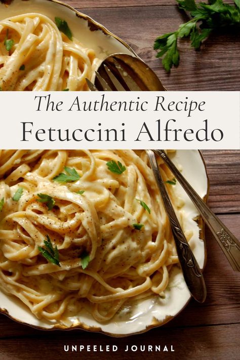 Martha Stewart 3 Ingredient Fettuccine Alfredo, Authentic Italian Fettucini Alfredo Recipe, Italian Style Fettuccine Alfredo, Real Fettucini Alfredo, Homemade Alfredo Recipe, Real Alfredo Sauce, Traditional Alfredo Sauce Recipe, Carrabas Alfredo Sauce, Pasta Queen Alfredo