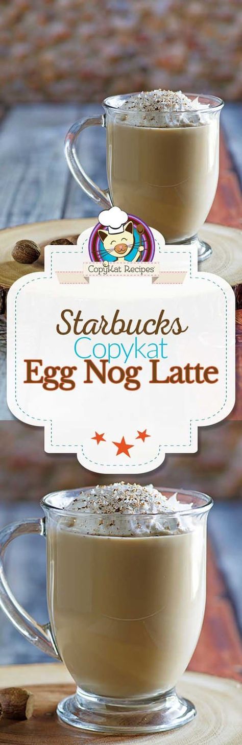 Egg Nog Latte, Coffee Eggnog, Eggnog Latte Recipe, Eggnog Recipe Homemade, Homemade Coffee Drinks, Recipes Copycat, Eggnog Latte, Chai Latte Recipe, Latte At Home