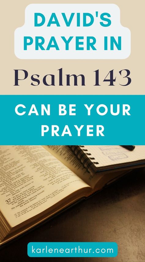 King David of the Bible lived a tumultuous life, yet he remained true to the Lord. If you feel like life is spinning out of control, David's Psalm 143 contains word to pray in times of distress. #psalm #pray #peace #life Praying Tips, Godly Scriptures, Prayer Methods, Biblical Diet, David Bible, Bible Contradictions, Praying The Psalms, Psalms Of David, Faith Board