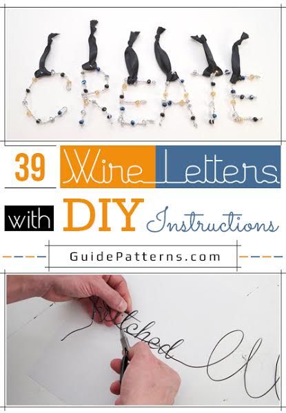 39 Wire Letters with DIY Instructions | Guide Patterns Printable Letter Templates For Knitted Wire Free, Wire Letters Alphabet Template Free, Wire Art Template Free, Knitted Wire Art Template Free, Wire Jig Patterns Templates Free, Paperclip Art, Wire Figures, Cursive Letters Alphabet, Printable Letter Templates