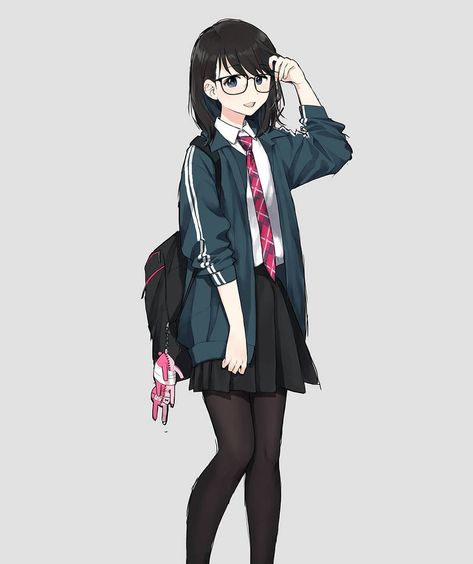 Artis Anime Guide, Anime Jacket, Anime Uniform, Sweet Pictures, Inspo Art, Anime Fashion, Girl Character, Anime Clothes, Japon Illustration