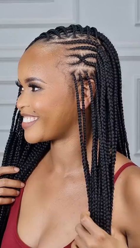 Latest Hair Styles For Ladies 2023, Latest Braided Hairstyles, Latest Hair Braids, Daughter Hairstyles, Cornrows Natural Hair, Cornrow Braids, Short Box Braids Hairstyles, Short Box Braids, Big Box Braids Hairstyles