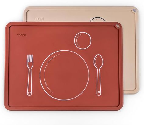 CHAMOS Montessori Placemat for Toddlers - Non Slip - Clay and Beige : Amazon.ca: Baby Montessori Placemat, Slip Clay, Simple Table Settings, Easy Rolls, Placemats Kids, Faucet Extender, Table Placemat, Simple Table, Bunny Designs