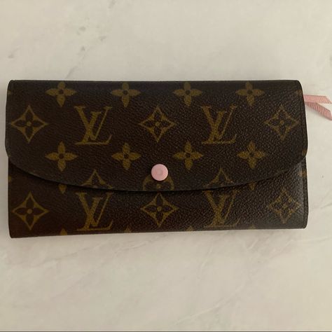 Authentic Lv Monogram Emilie Wallet In Rose Ballerine! Pristine Condition, Never Used!! There Is A Small Dark Spot On Front Of The Pink Button (Seen In Pictures) From Sitting In Closet. No Other Marks Visible! Monogram And Inside Of Wallet Is Pristine And Brand New! Emilie Wallet, Bags Louis Vuitton, Louis Vuitton Brown, Lv Monogram, Spot On, The Pink, Louis Vuitton, Monogram, Wallet